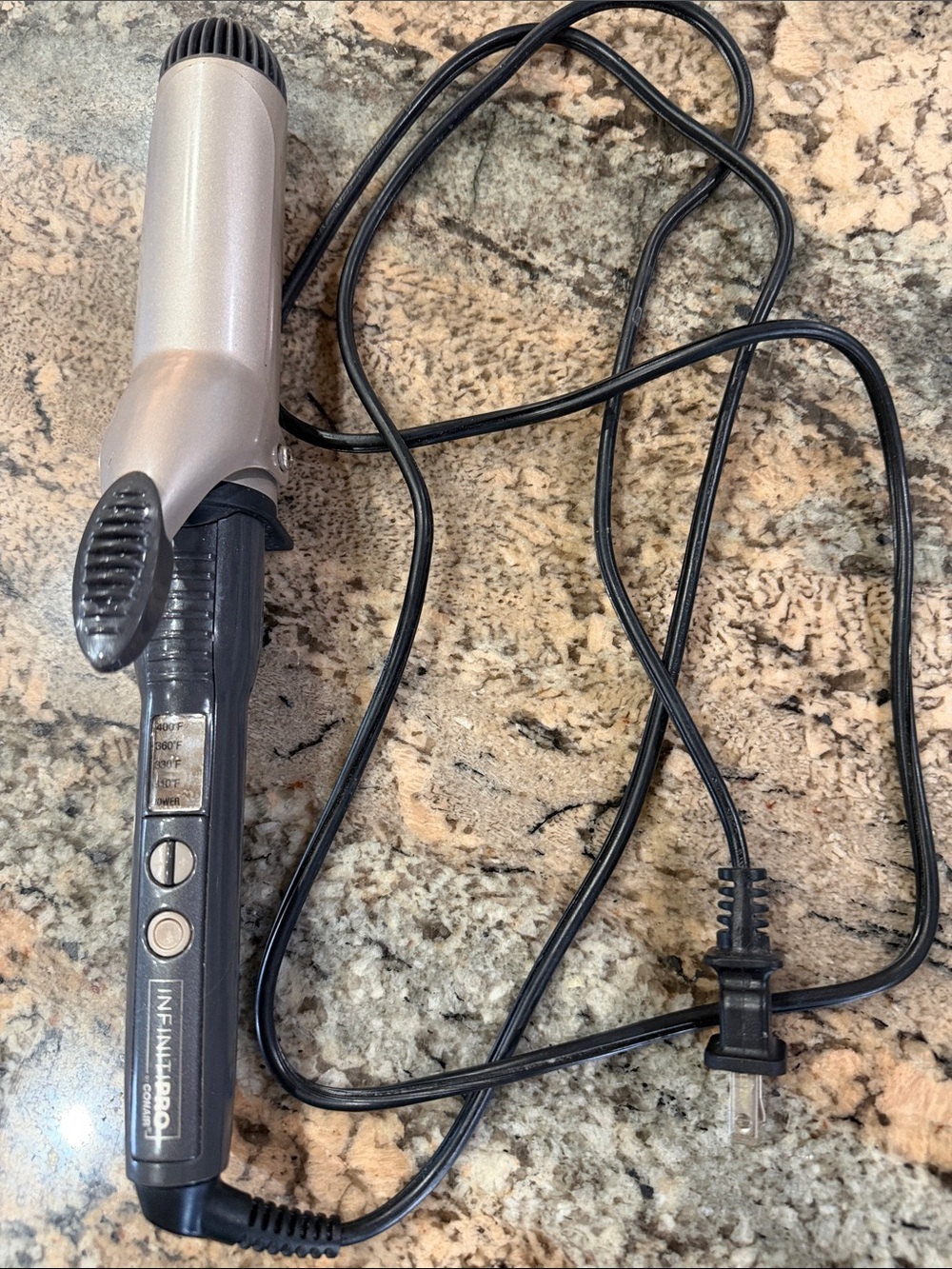 Infiniti Pro Silver and Black 1" Curling Iron - Women Hair Tool